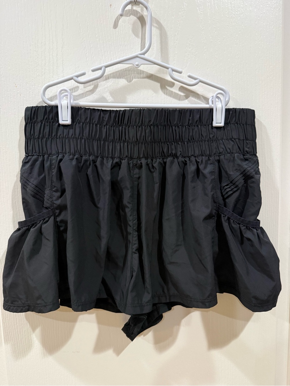 FP Movement by Free People Black Ruffle Athletic Shorts
